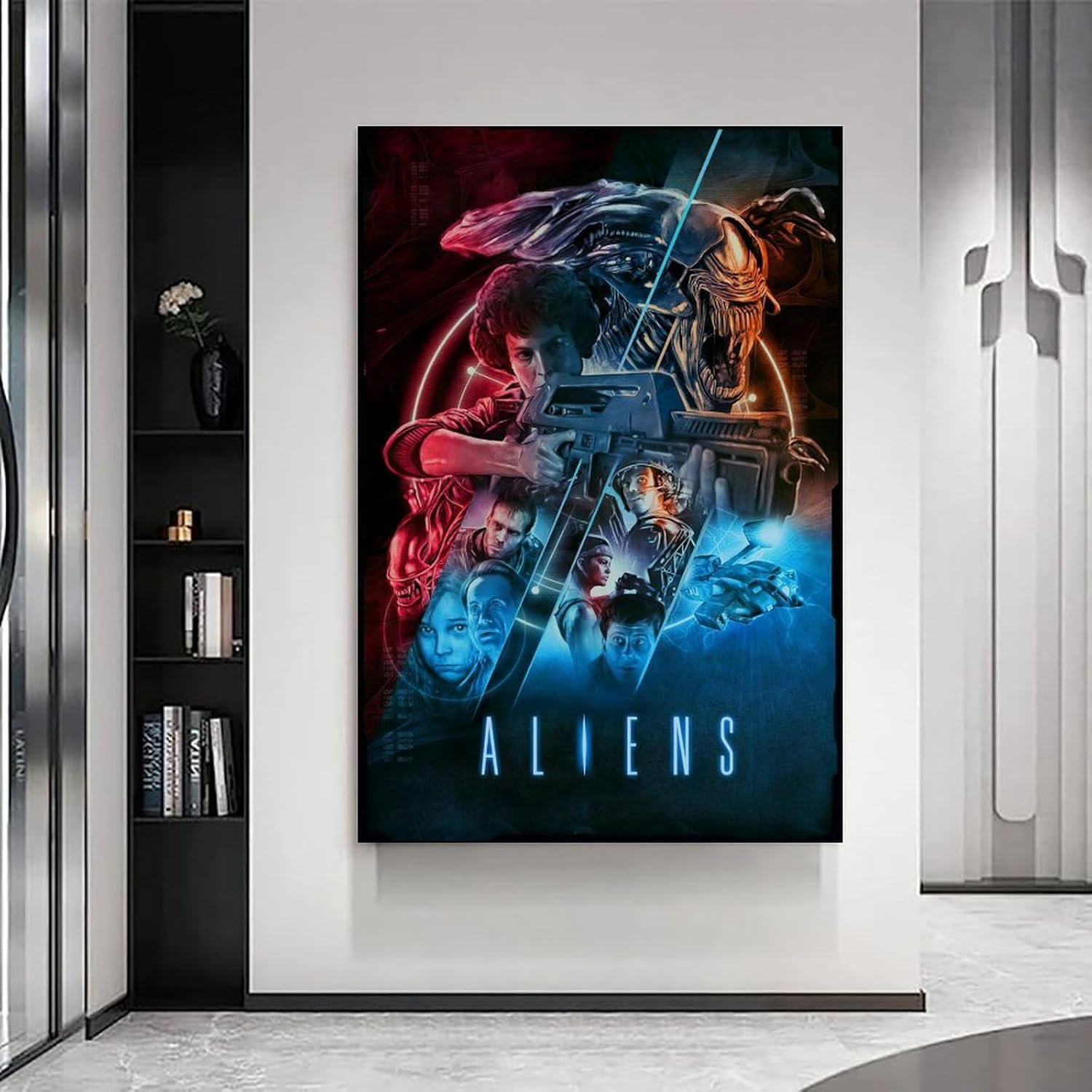 JGNHJC Horror Movie Poster for Bedroom Aesthetic Canvas Art Poster Bedroom Decor Posters 24x36inch(60x90cm), Frame-style-7