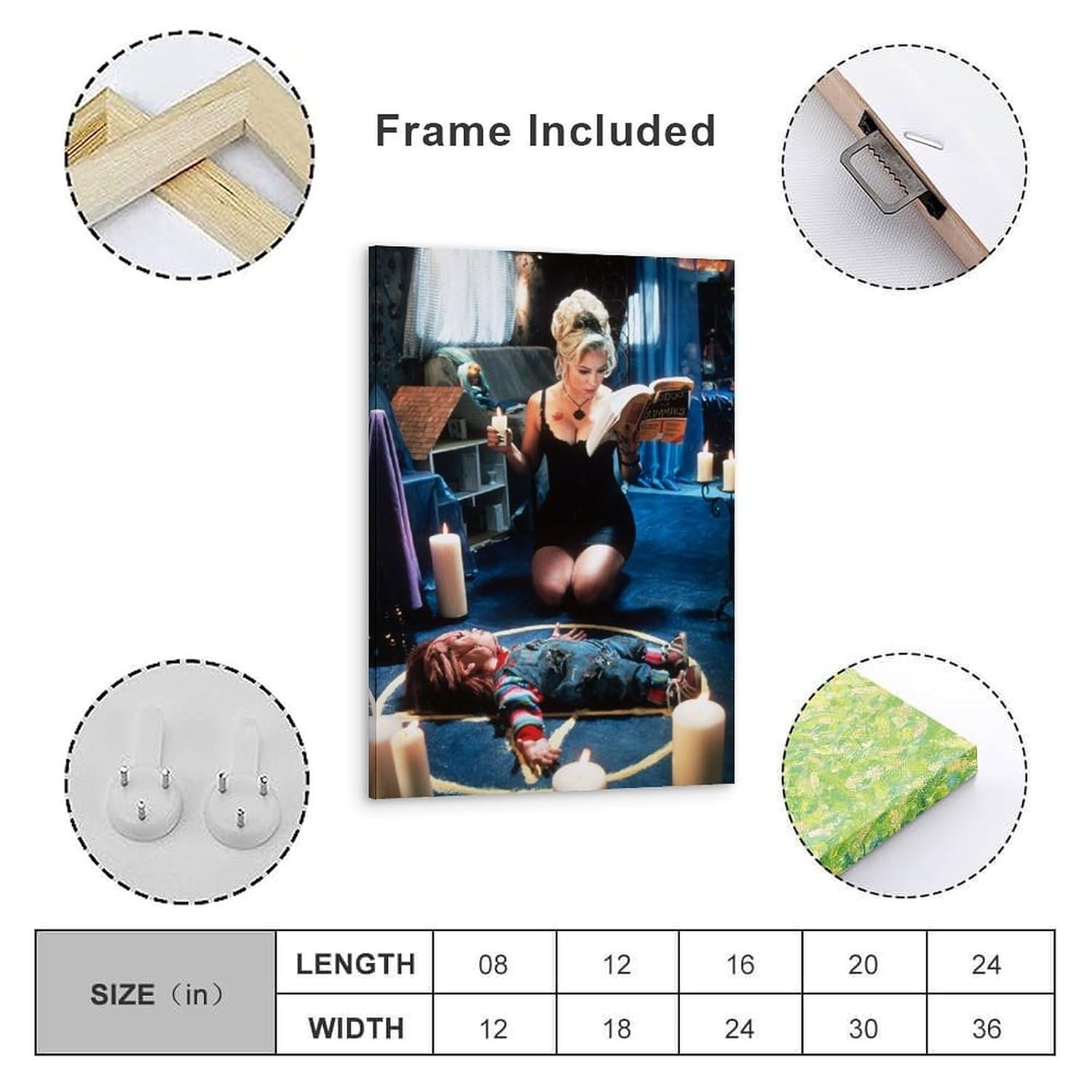 JGNHJC Jennifer Tilly Poster Canvas Art Poster Bedroom Decor Posters 16x24inch(40x60cm), Frame-style-14