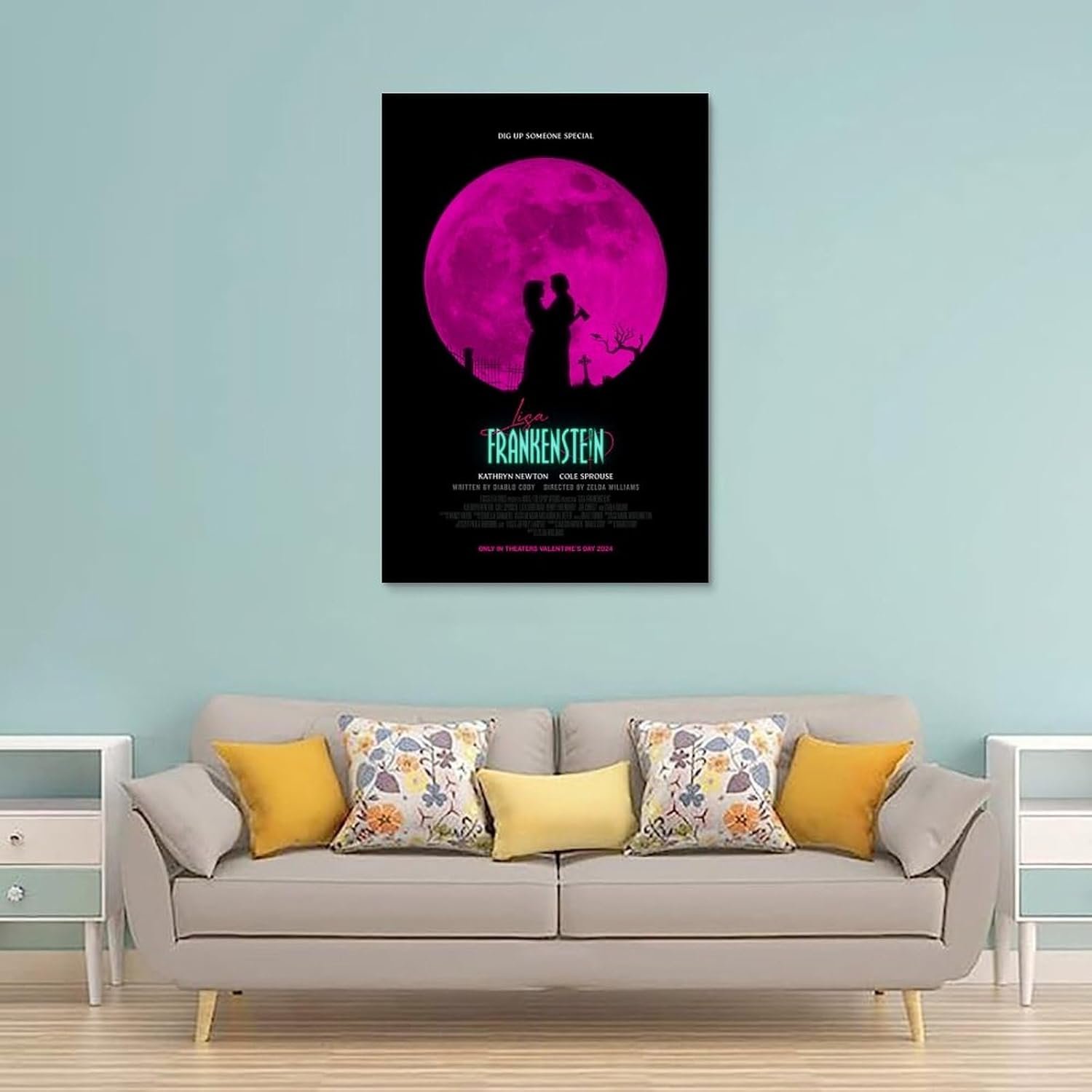 JGNHJC Lisa Frankenstein 2024 Poster Canvas Art Poster Bedroom Decor Posters 24x36inch(60x90cm), Unframe-style-9