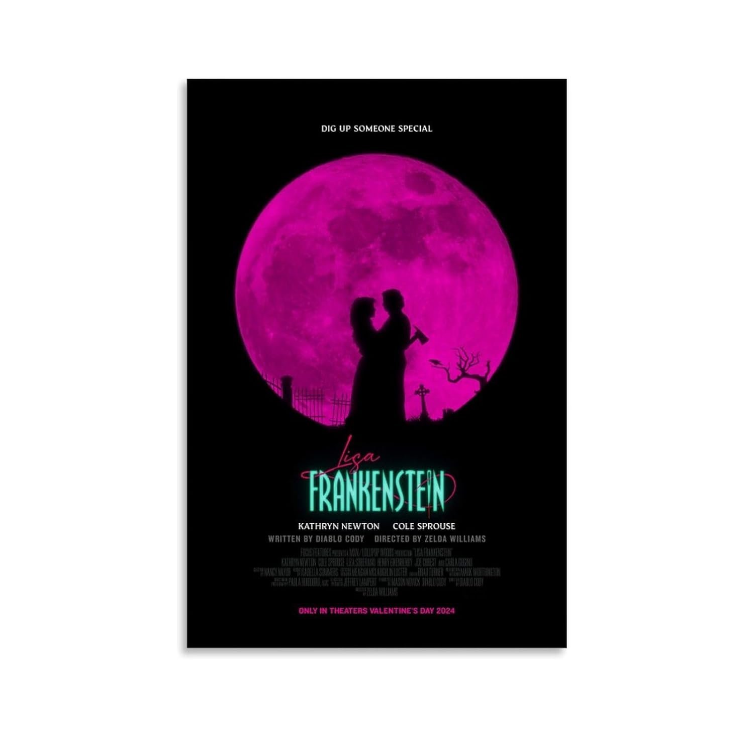 JGNHJC Lisa Frankenstein 2024 Poster Canvas Art Poster Bedroom Decor Posters 24x36inch(60x90cm), Unframe-style-9