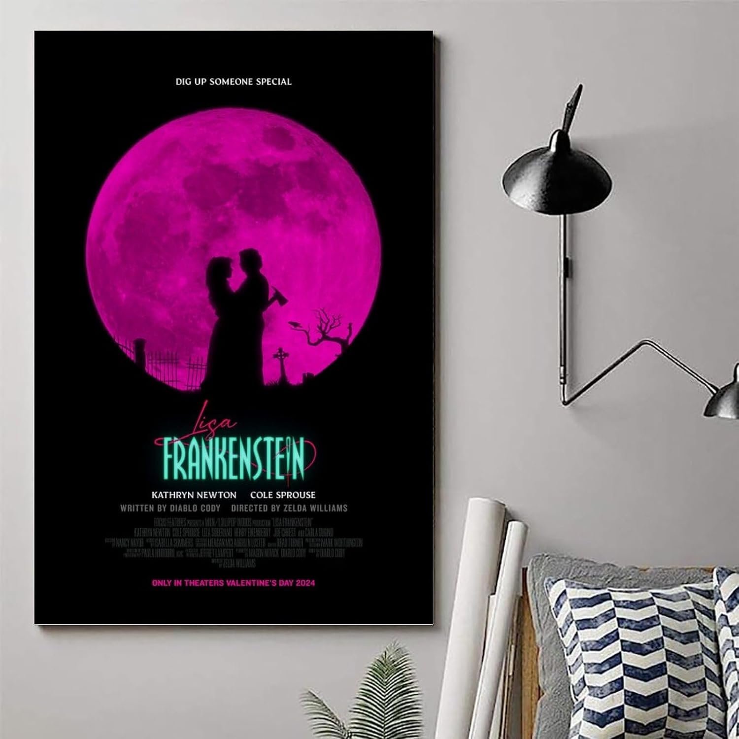 JGNHJC Lisa Frankenstein 2024 Poster Canvas Art Poster Bedroom Decor Posters 24x36inch(60x90cm), Unframe-style-9