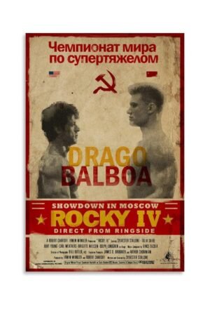 JGNHJC Rocky IV Rocky Balboa VS Ivan Drago Fight Poster Canvas Wall Art Living Room Posters Bedroom Painting 20x30inch(50x75cm), Unframe-style-10