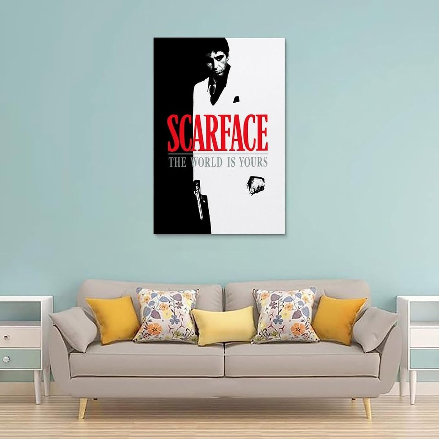 JGNHJC Scarface Movie Poster Canvas Art Poster Bedroom Decor Posters 24x36inch(60x90cm), Unframe-style-12