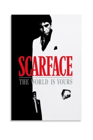 JGNHJC Scarface Movie Poster Canvas Art Poster Bedroom Decor Posters 24x36inch(60x90cm), Unframe-style-12