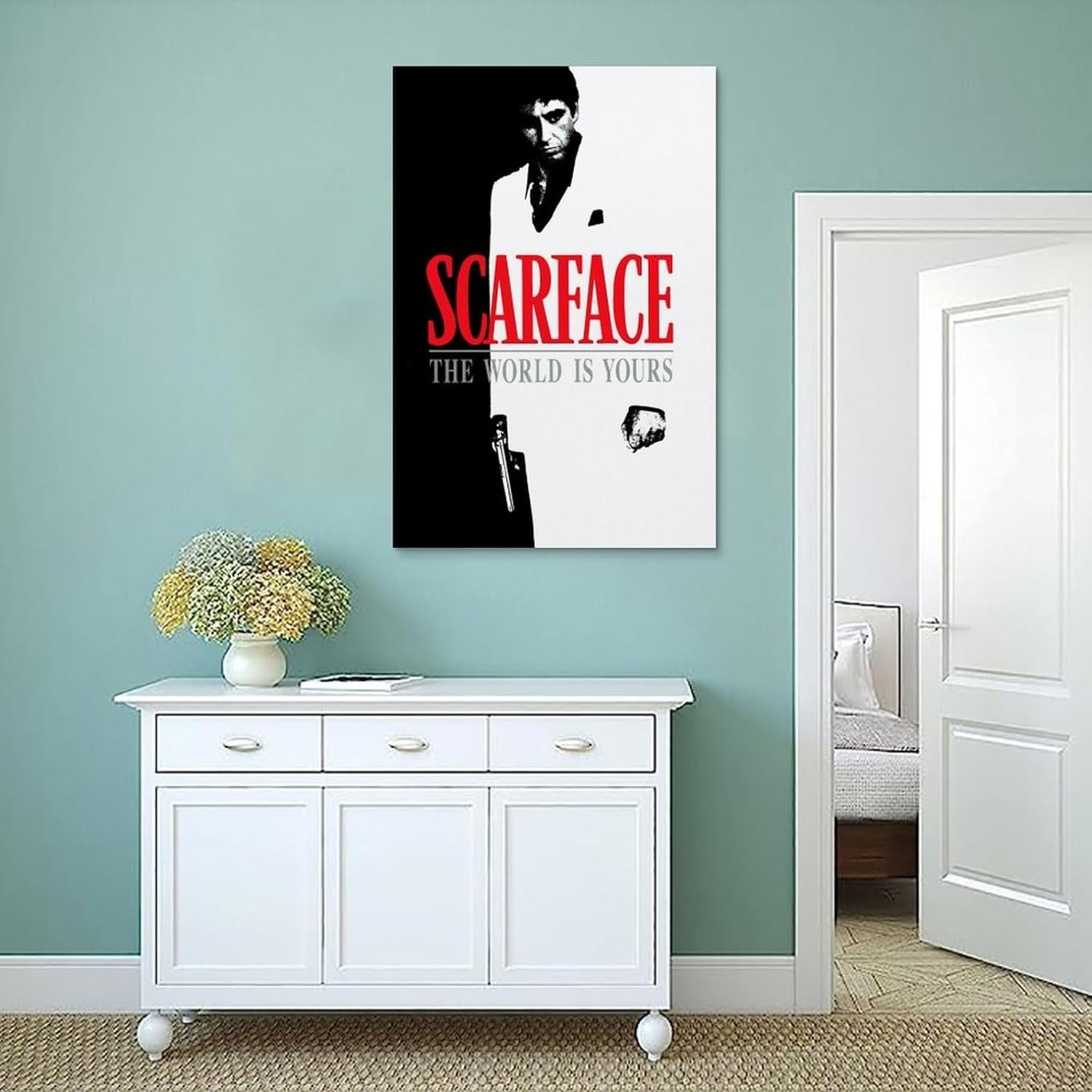 JGNHJC Scarface Movie Poster Canvas Art Poster Bedroom Decor Posters 24x36inch(60x90cm), Unframe-style-12