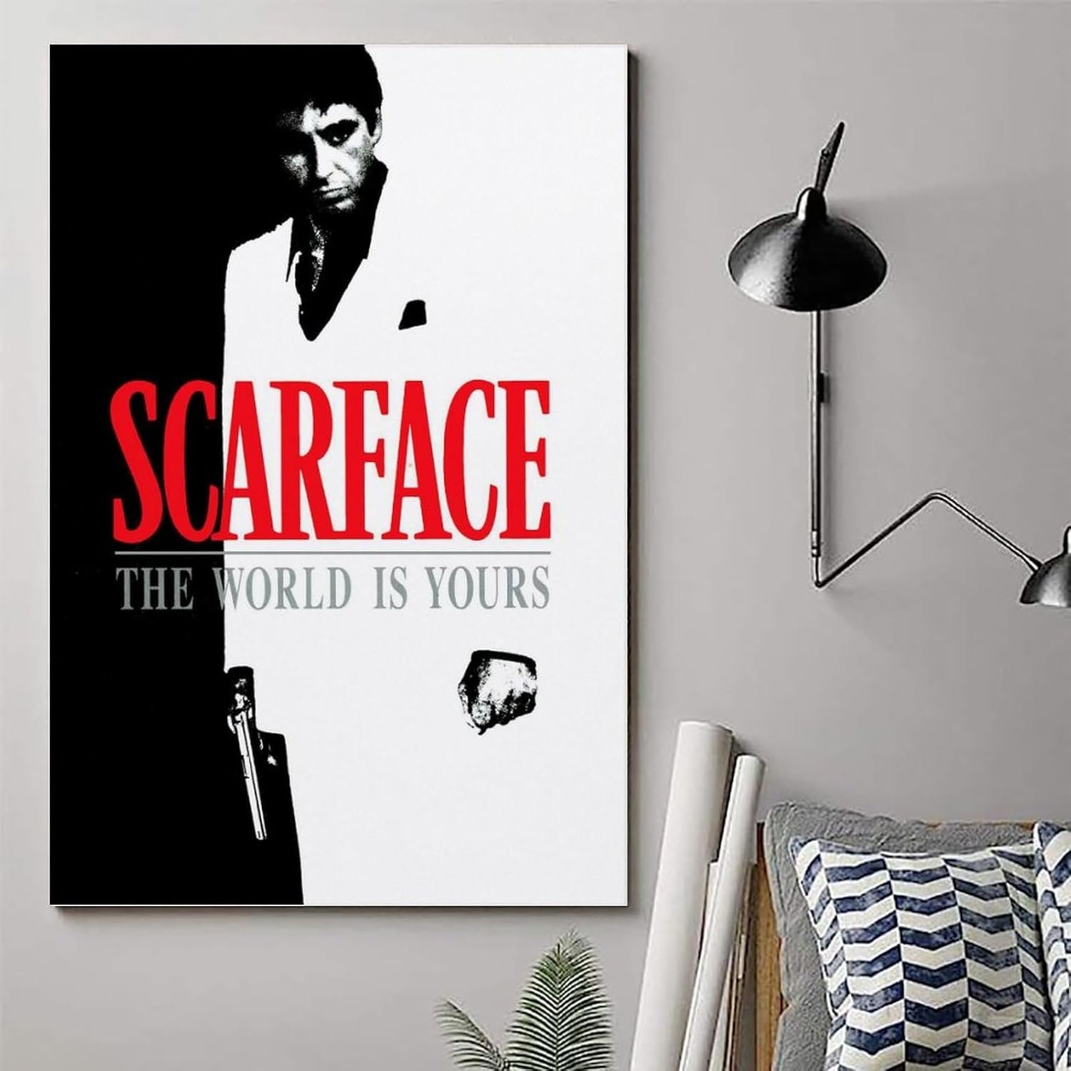 JGNHJC Scarface Movie Poster Canvas Art Poster Bedroom Decor Posters 24x36inch(60x90cm), Unframe-style-12