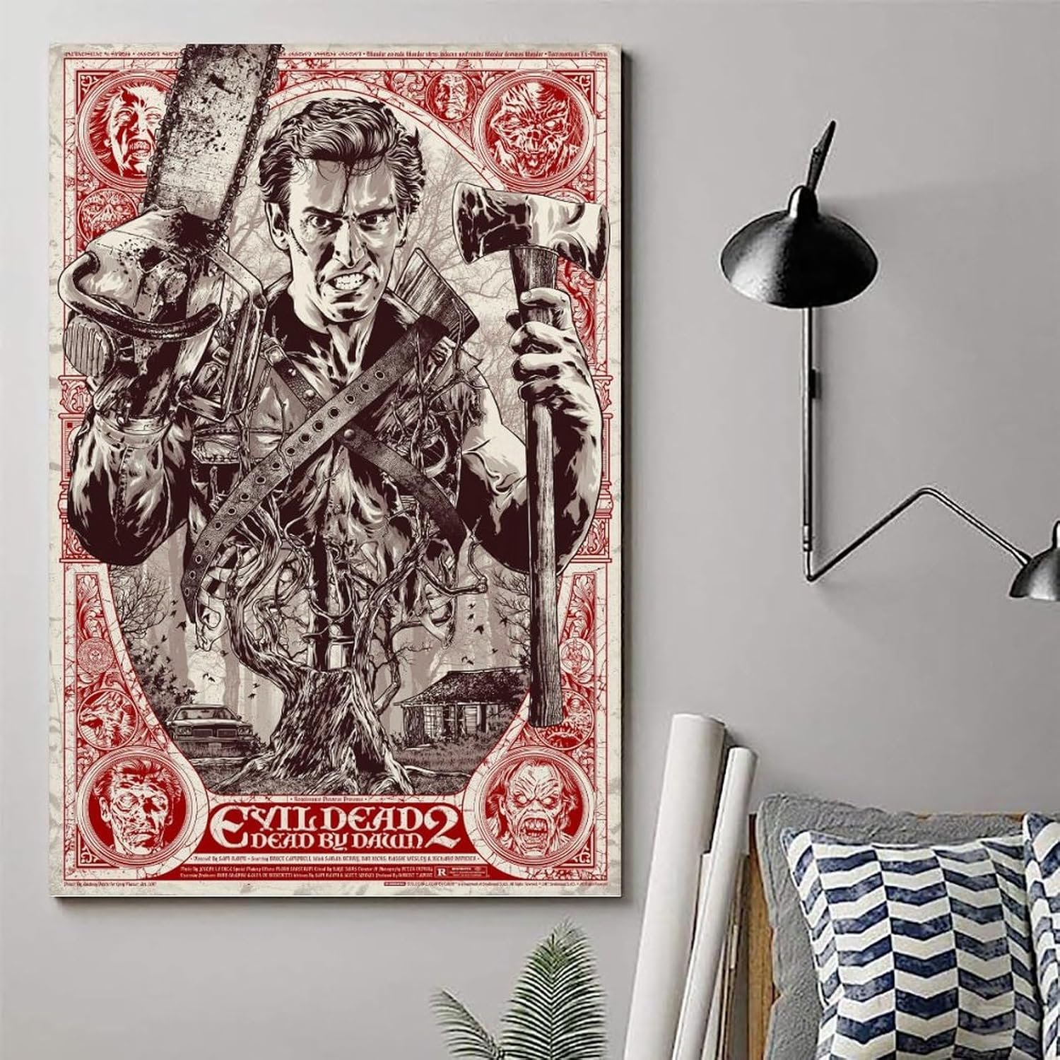 JGNHJC The Evil Dead Poster Horror Movie Posters Canvas Wall Art Living Room Posters Bedroom Painting 24x36inch(60x90cm), Unframe-style-4