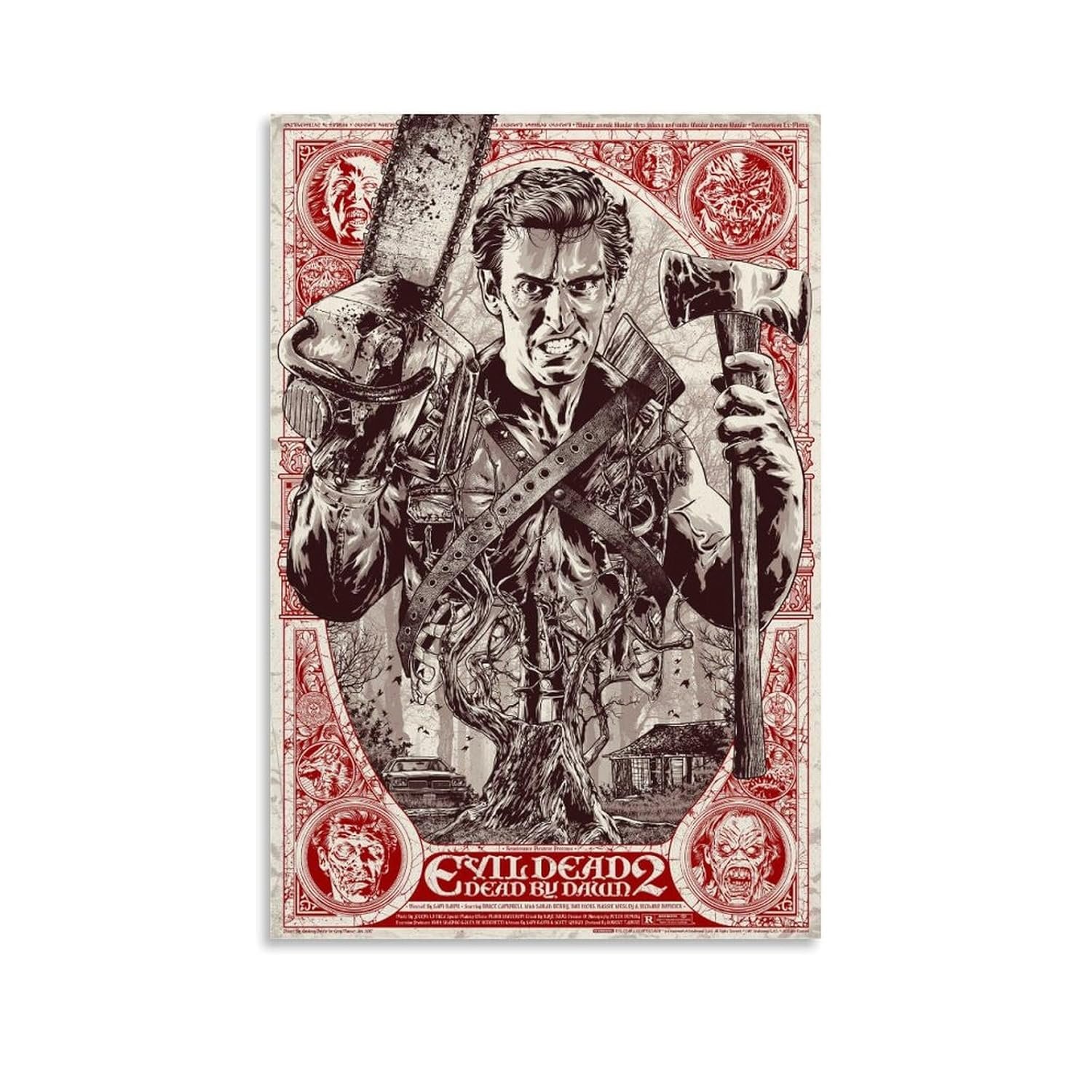 JGNHJC The Evil Dead Poster Horror Movie Posters Canvas Wall Art Living Room Posters Bedroom Painting 24x36inch(60x90cm), Unframe-style-4
