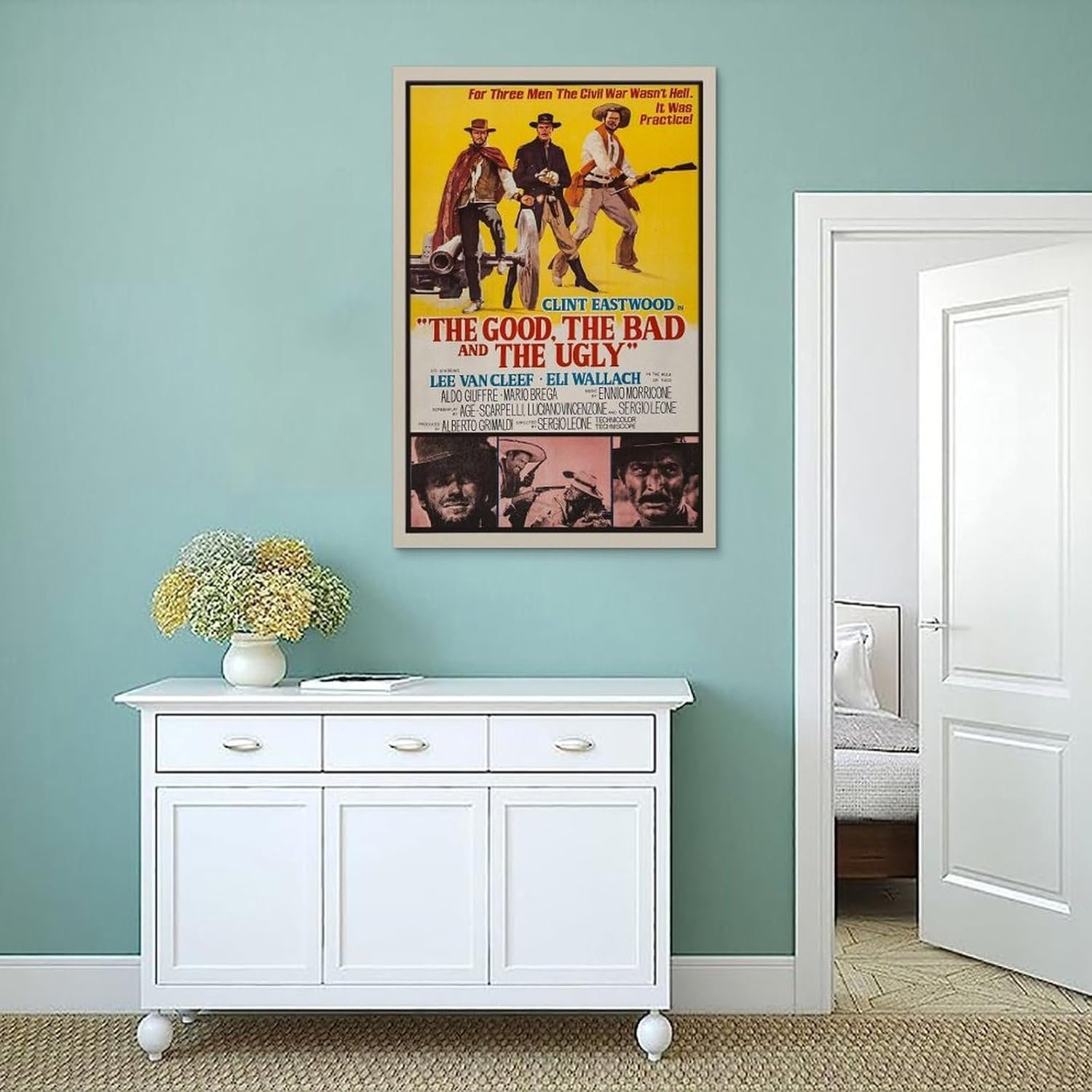 JGNHJC The Good The Bad And The Ugly Movie Poster for Bedroom Aesthetic Canvas Wall Art Living Room Posters Bedroom Painting 20x30inch(50x75cm), Unframe-style-11