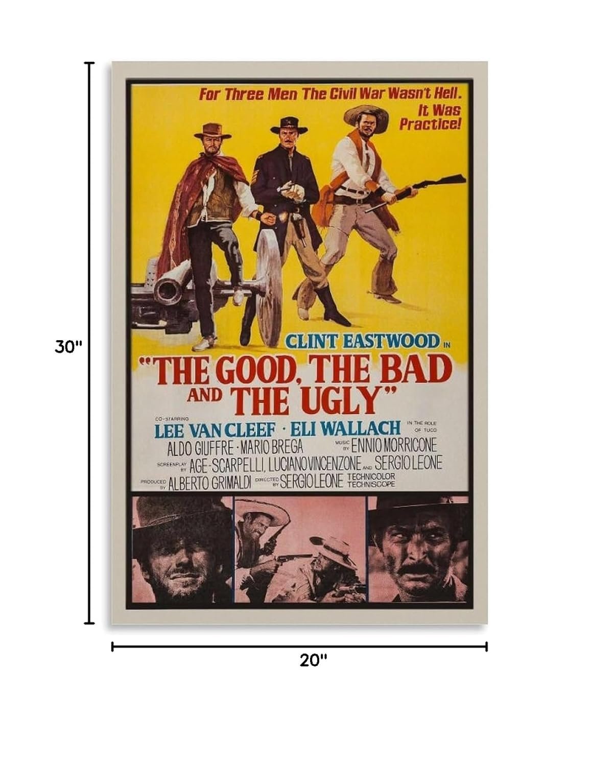 JGNHJC The Good The Bad And The Ugly Movie Poster for Bedroom Aesthetic Canvas Wall Art Living Room Posters Bedroom Painting 20x30inch(50x75cm), Unframe-style-11