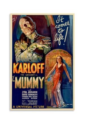 JGNHJC The Mummy Vintage Movie Poster Canvas Art Poster Bedroom Decor Posters 24x36inch(60x90cm), Unframe-style-2