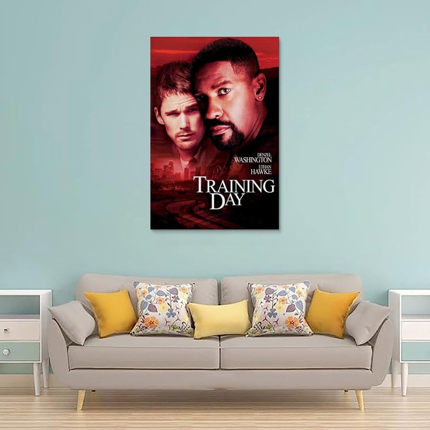JGNHJC Training Day Movie Poster Canvas Wall Art Living Room Posters Bedroom Painting 20x30inch(50x75cm), Unframe-style-1