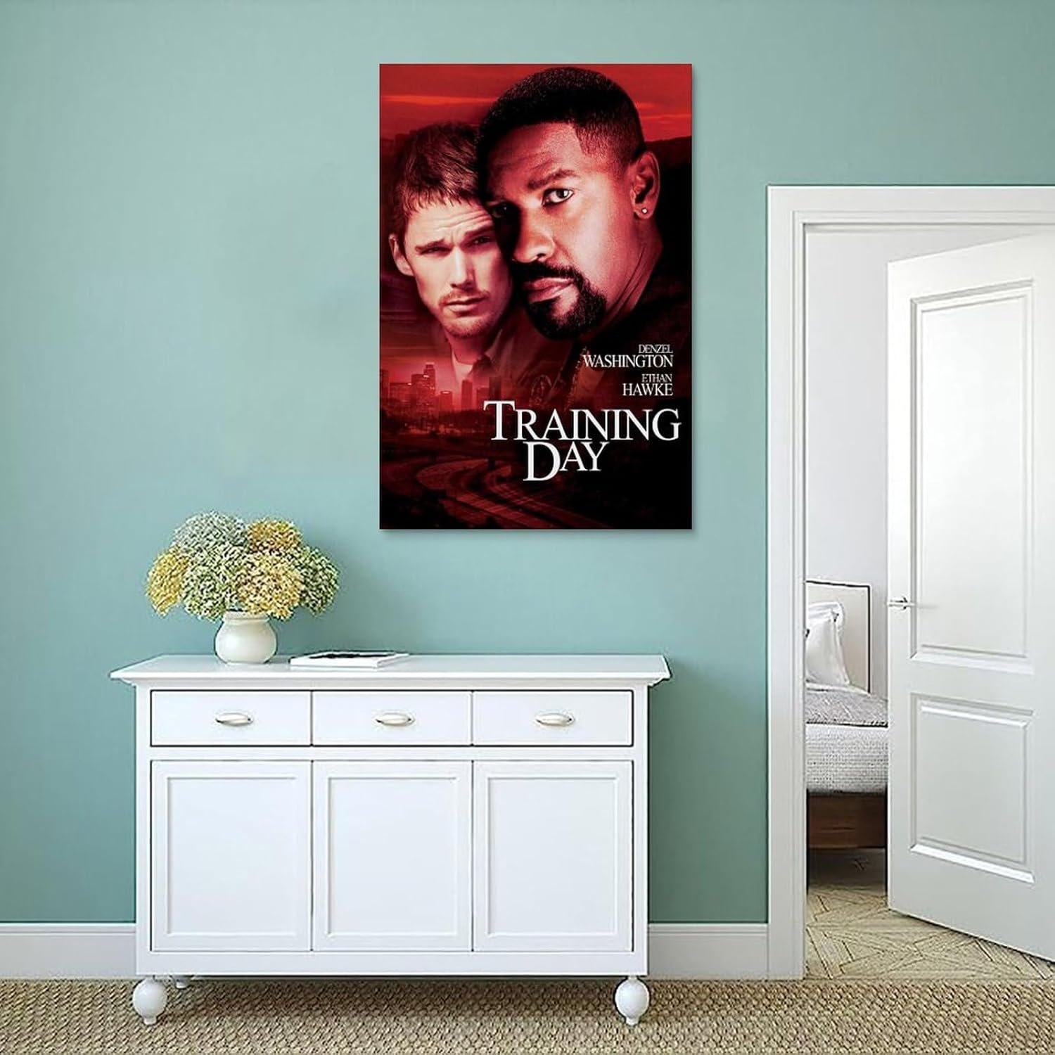 JGNHJC Training Day Movie Poster Canvas Wall Art Living Room Posters Bedroom Painting 20x30inch(50x75cm), Unframe-style-1