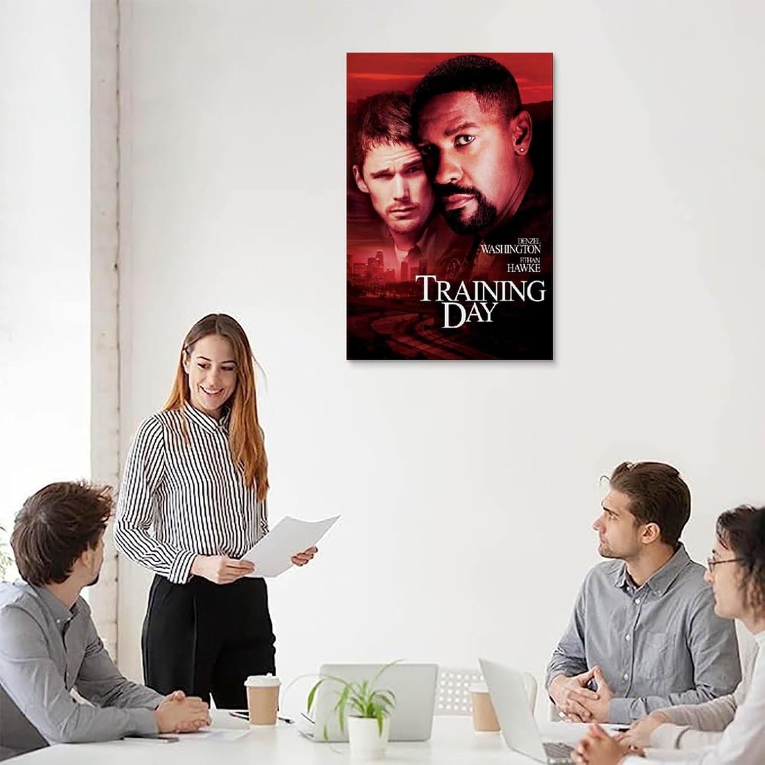 JGNHJC Training Day Movie Poster Canvas Wall Art Living Room Posters Bedroom Painting 20x30inch(50x75cm), Unframe-style-1