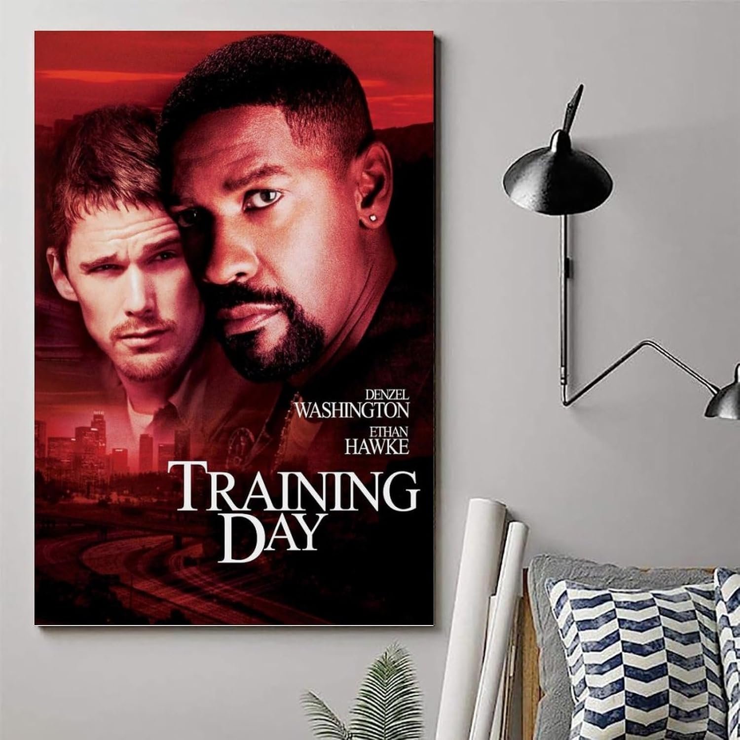 JGNHJC Training Day Movie Poster Canvas Wall Art Living Room Posters Bedroom Painting 20x30inch(50x75cm), Unframe-style-1
