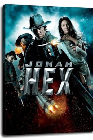Jonah Hex Movie Poster Wall Art Western Cowboy Canvas Prints Action Movies Poster For Home Office Cinema Decorations With Framed 18"x12"