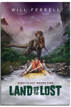Land Of The Lost Movie Poster Canvas Prints Adventure Comedy Science Fiction Movies Poster Wall Art For Home Office Cinema Decorations Unframed 12"x8"