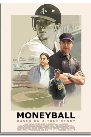 Moneyball Canvas Prints 2011's BradPitt Poster Wall Art For Home Office Decorations Noframed 12"x8"