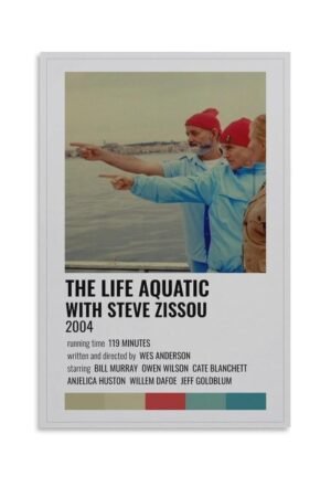 Paintings for Bedroom The Life Aquatic with Steve Zissou Movie Posters Poster Decorative Painting Canvas Wall Art Living Room Posters Bedroom Painting 24x36inch(60x90cm)