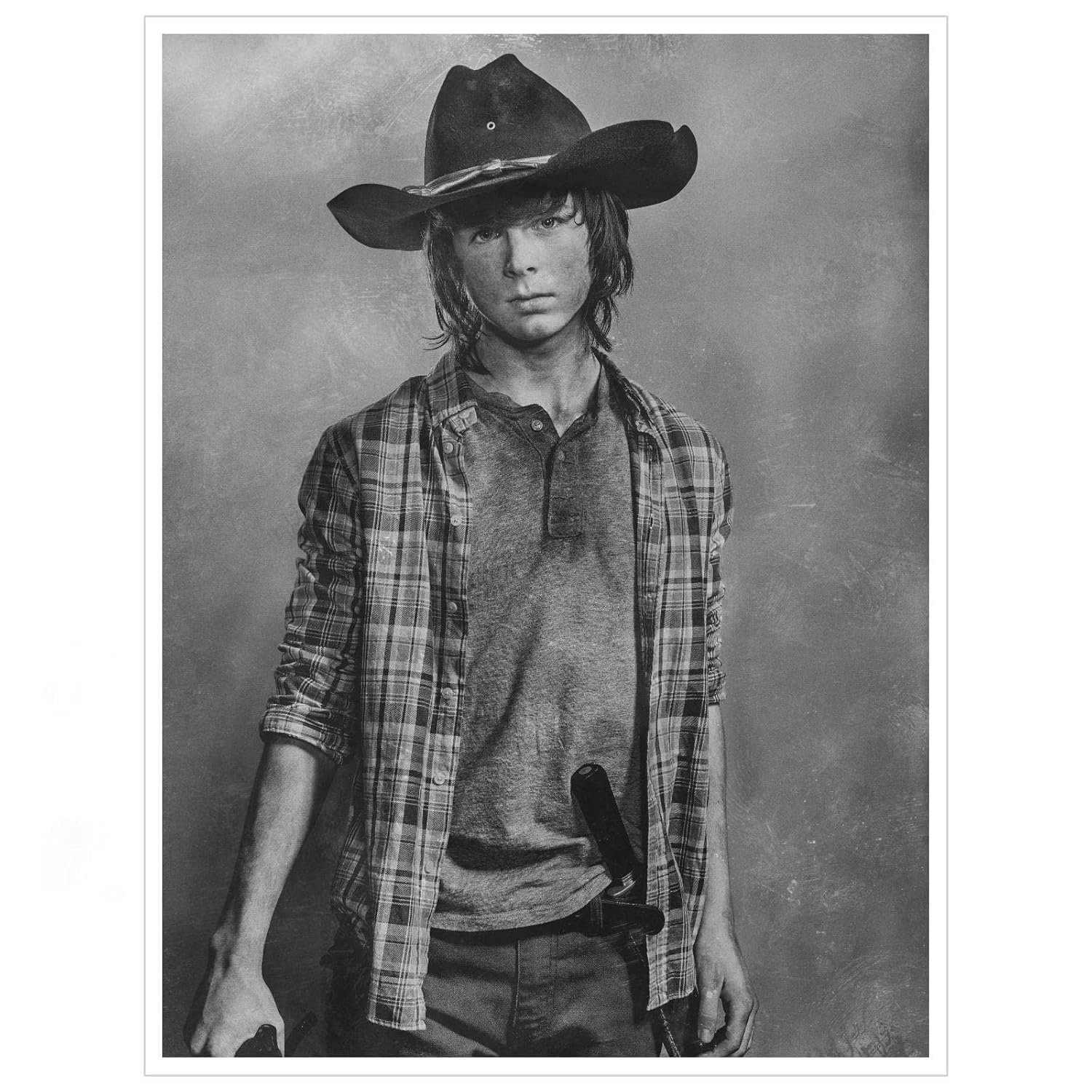 PAMVINT Dead Poster Carl Grimes Wall Art Zombie Daryl Negan Canvas Prints TV Movie Poster Poster For Home Office Cinema Decorations Unframed 10"x8"