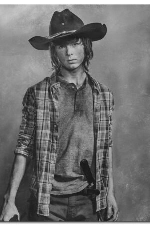 PAMVINT Dead Poster Carl Grimes Wall Art Zombie Daryl Negan Canvas Prints TV Movie Poster Poster For Home Office Cinema Decorations Unframed 10"x8"