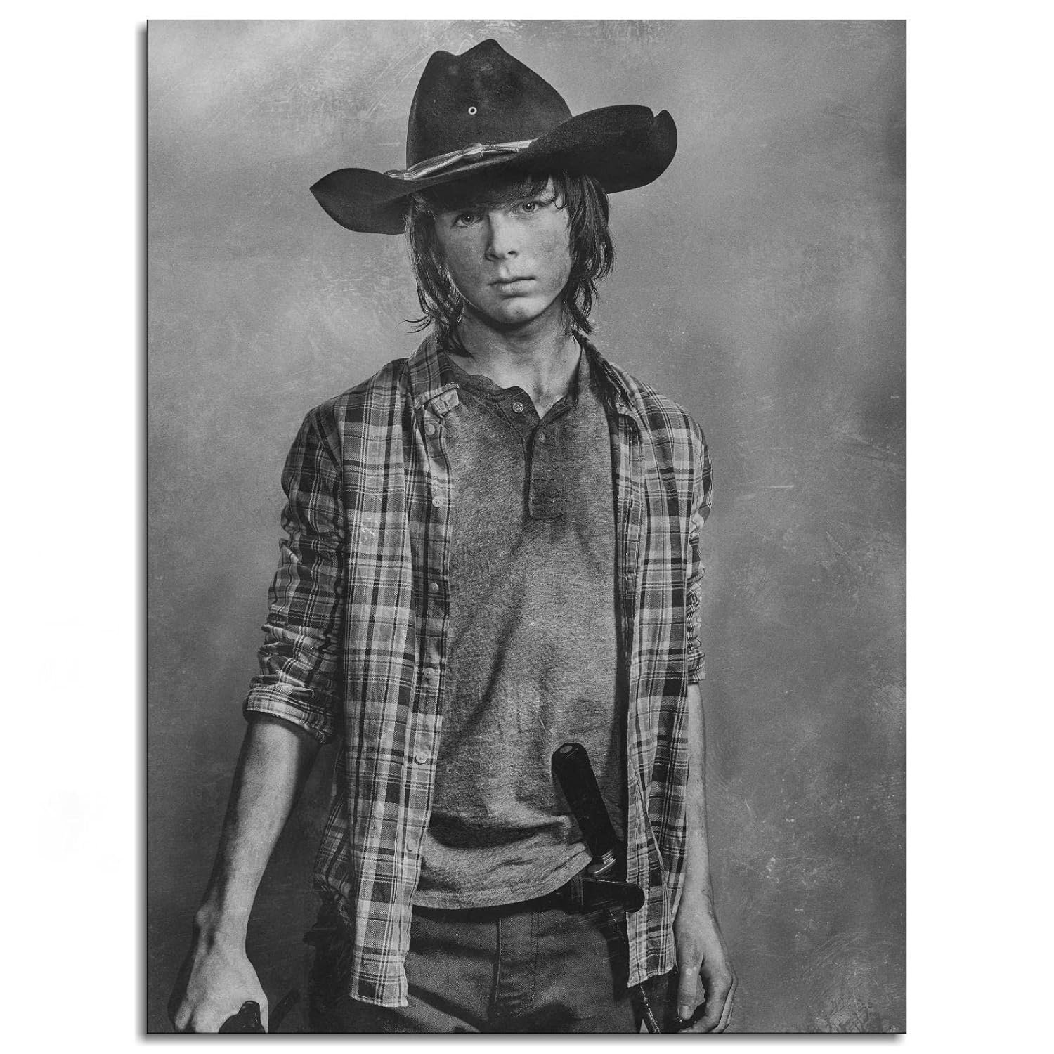 PAMVINT Dead Poster Carl Grimes Wall Art Zombie Daryl Negan Canvas Prints TV Movie Poster Poster For Home Office Cinema Decorations Unframed 10"x8"
