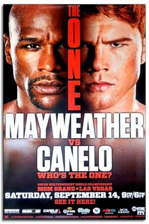 PAMVINT Floyd Mayweather Poster Poster Fight Canvas Prints Action Movies Wall Art For Home Office Gym Decorations Unframed 36"x24"