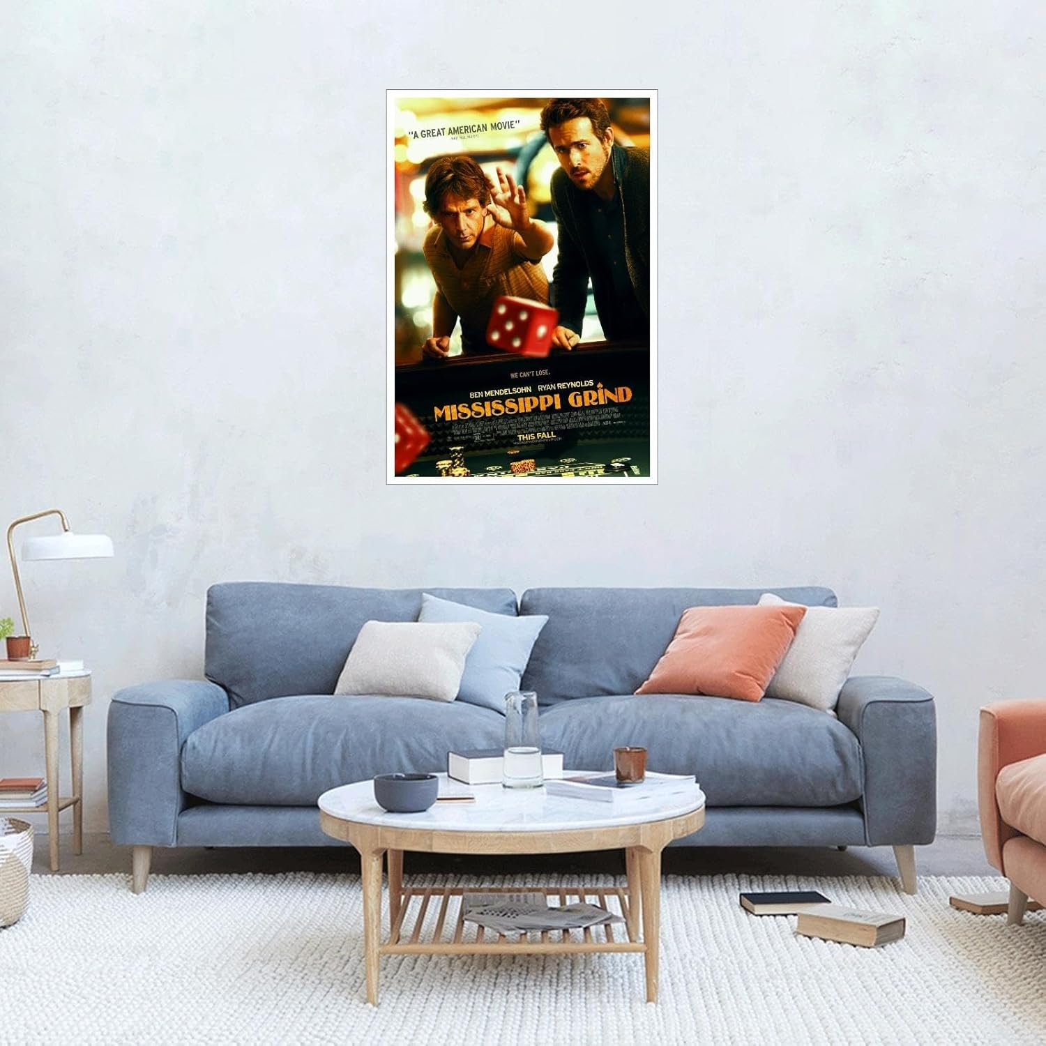 PAMVINT Mississippi Grind Movie Wall Art Artistic Posters Of Dormitory Bedroom Aesthetics Canvas Prints Room Decor Poster For Home Office Living Room Decorations Unframed 36"x24"