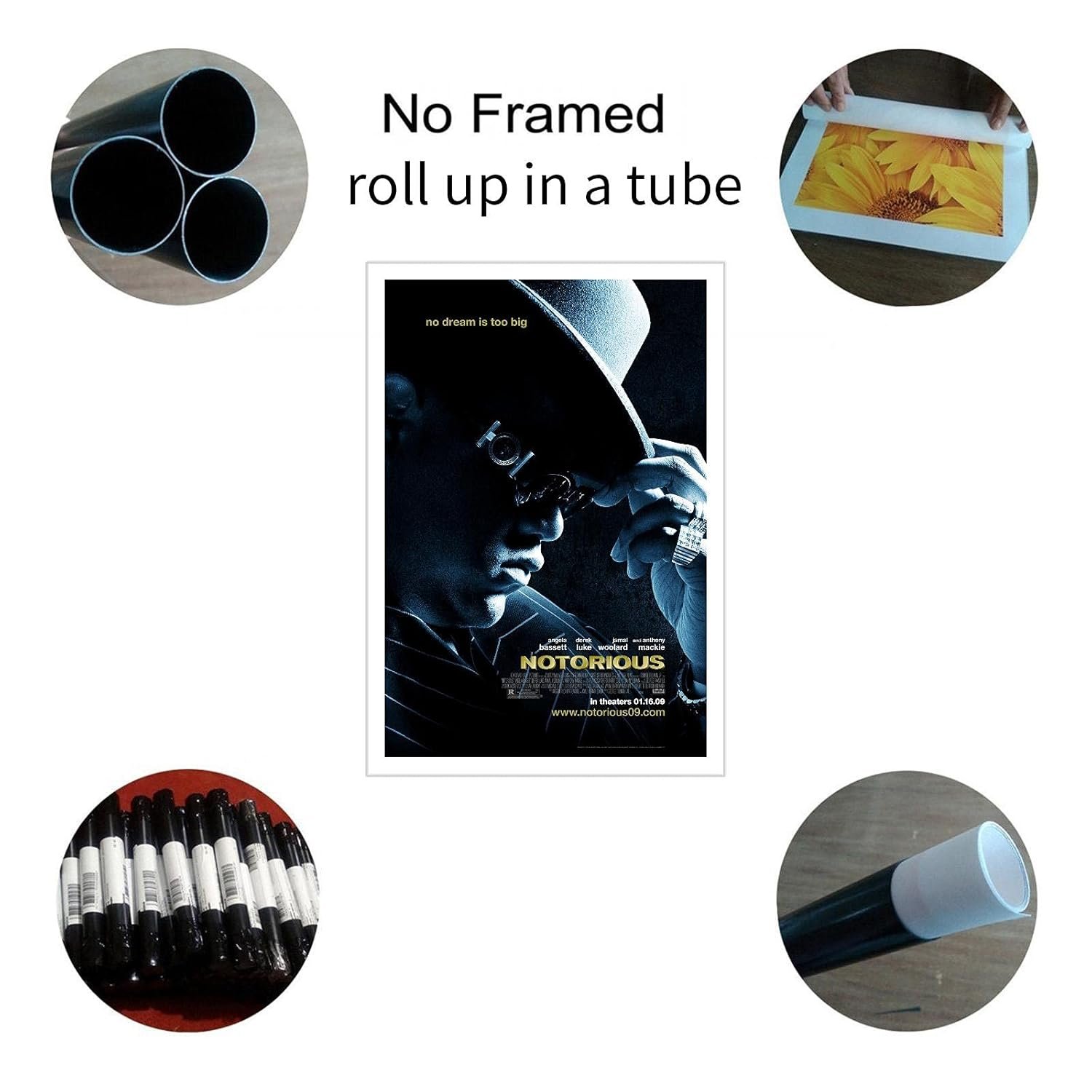 PAMVINT Notorious Movie Wall Art Room Decor Canvas Prints Classic Film Poster Poster For Home Office Living Room Decorations Unframed 36"x24"