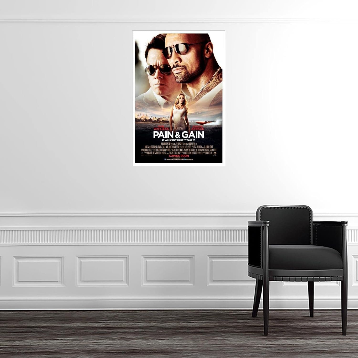 PAMVINT Pain And Gain Movie Wall Art If You Can't Make It, Take It Canvas Prints Action Movies Poster Poster For Home Office Living Room Decorations Unframed 36"x24"