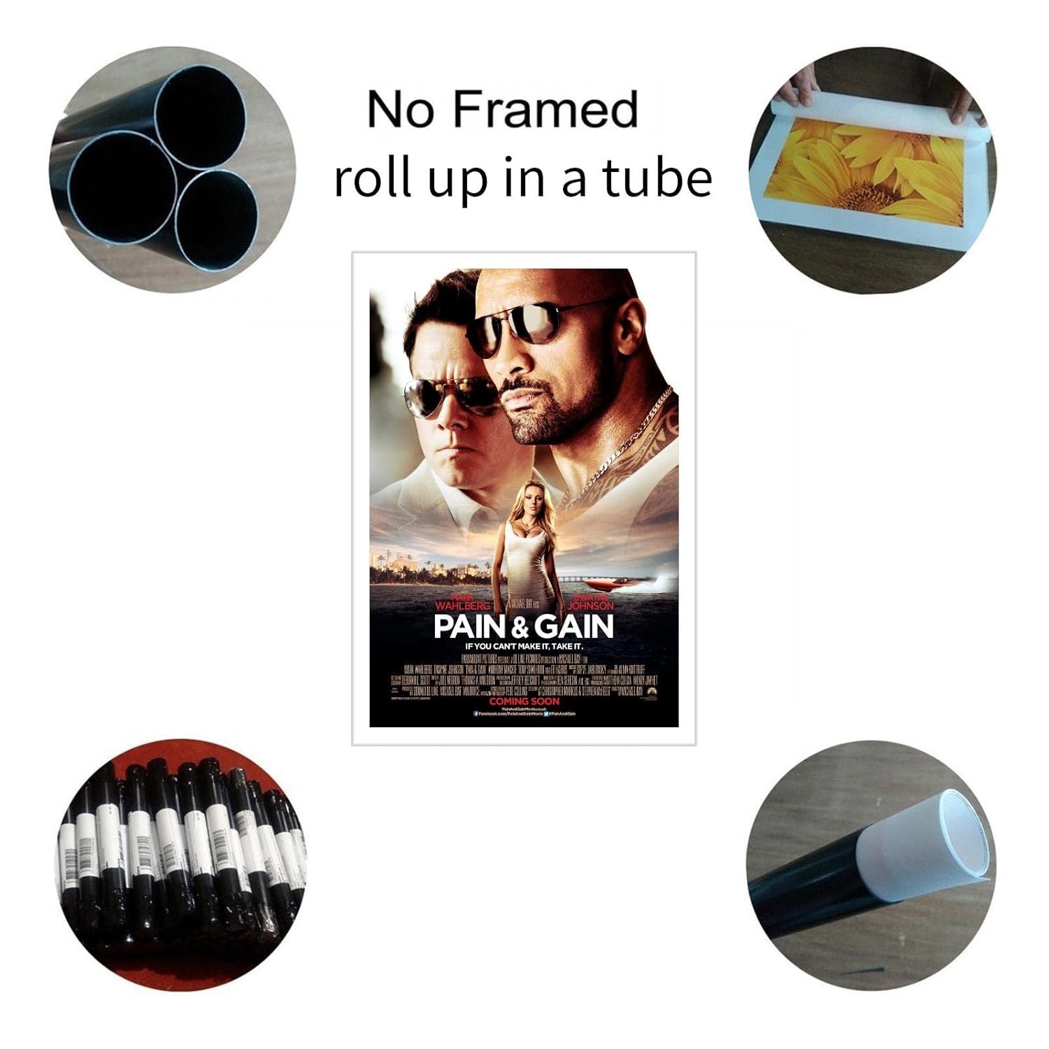 PAMVINT Pain And Gain Movie Wall Art If You Can't Make It, Take It Canvas Prints Action Movies Poster Poster For Home Office Living Room Decorations Unframed 36"x24"