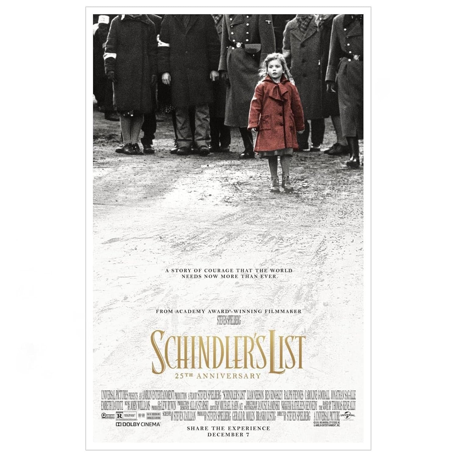 PAMVINT Schindler's List Movie Poster History Biography Drama Canvas Prints Classic Film Movie Poster Wall Art For Home Office Cinema Decorations Unframed 36"x24"