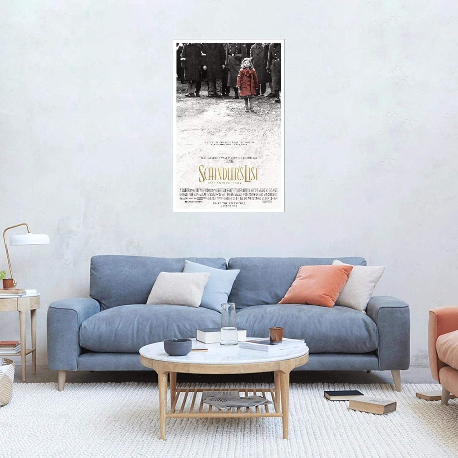 PAMVINT Schindler's List Movie Poster History Biography Drama Canvas Prints Classic Film Movie Poster Wall Art For Home Office Cinema Decorations Unframed 36"x24"