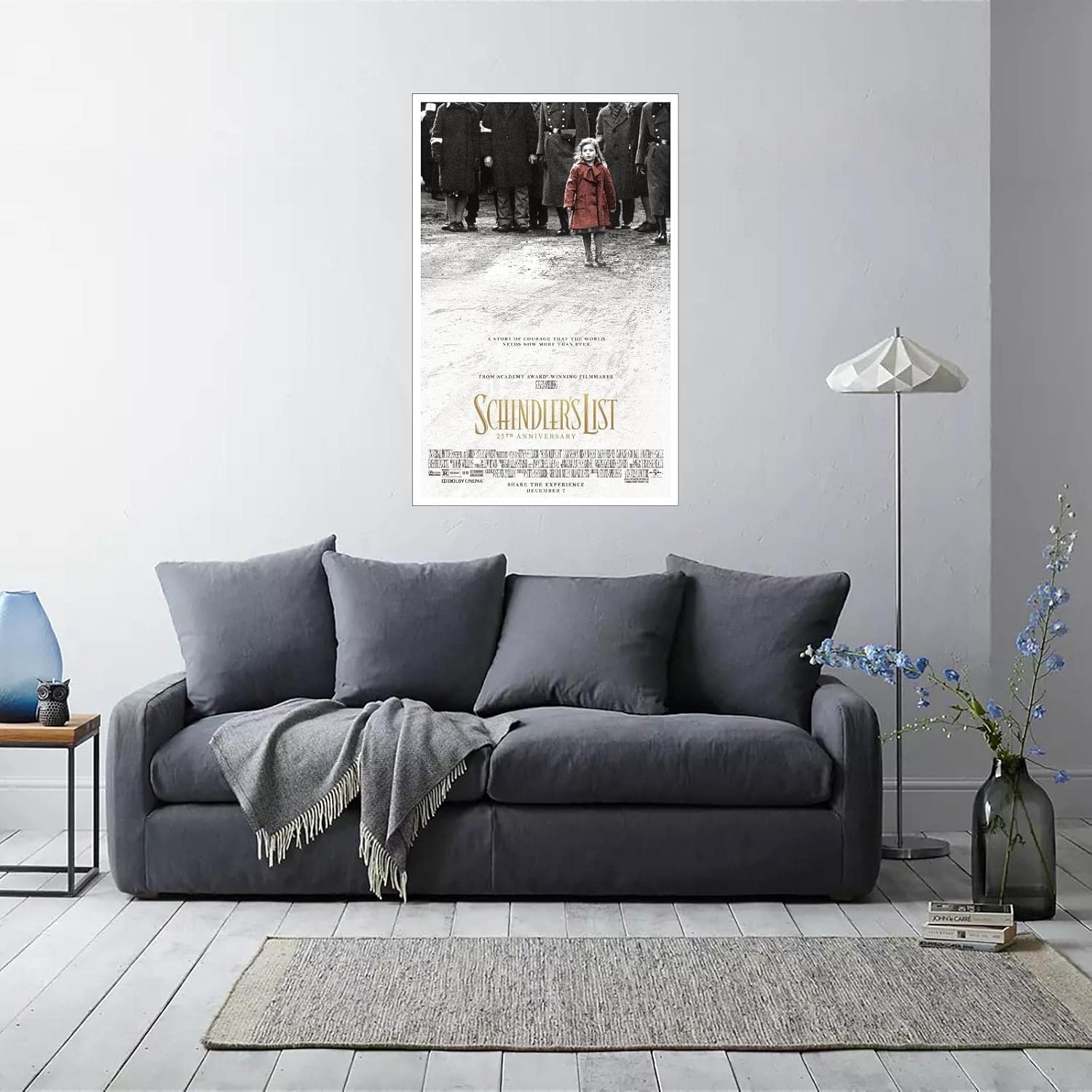 PAMVINT Schindler's List Movie Poster History Biography Drama Canvas Prints Classic Film Movie Poster Wall Art For Home Office Cinema Decorations Unframed 36"x24"