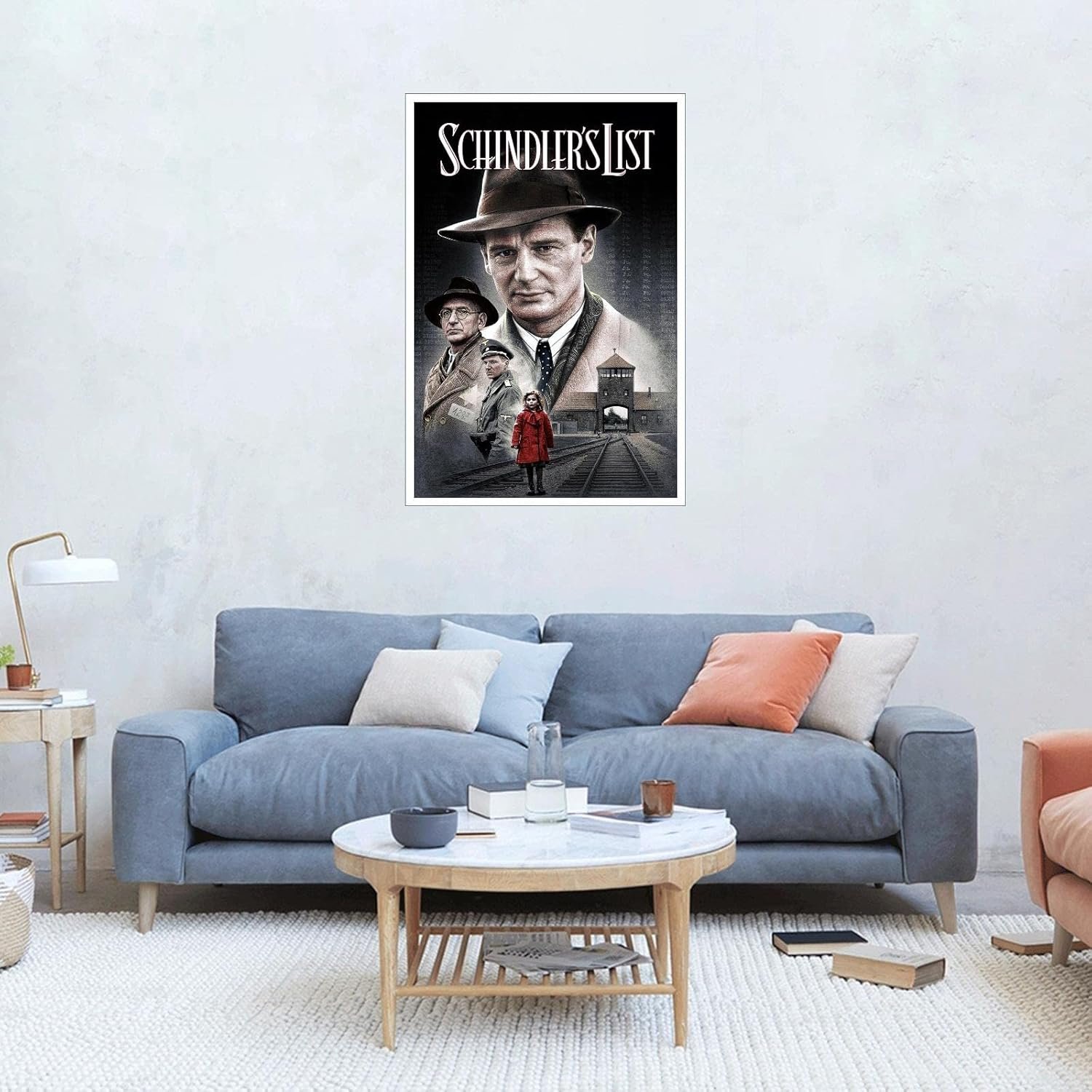 PAMVINT Schindler's List Movie Poster History Biography Drama Canvas Prints Classic Film Movie Poster Wall Art For Home Office Cinema Decorations Unframed 18"x12"