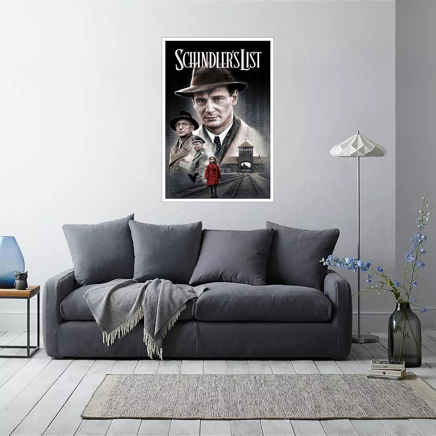 PAMVINT Schindler's List Movie Poster History Biography Drama Canvas Prints Classic Film Movie Poster Wall Art For Home Office Cinema Decorations Unframed 18"x12"