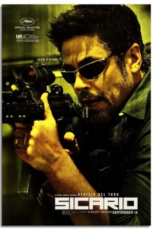 PAMVINT Sicario Movie Poster Canvas Prints Poster Wall Art For Home Office Cinema Decorations Unframed 24"x16"