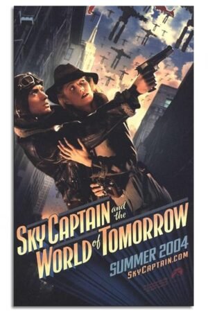 PAMVINT Sky Captain And The World Of Tomorrow Wall Art Canvas Prints Movie Poster For Home Office Living Room Decorations Unframed 27"x16"