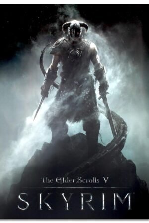 PAMVINT Skyrim Movie Poster Classic Movie Poster Canvas Prints Wall Art For Home Office Living Room Decorations Unframed 12"x8"