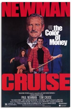 PAMVINT The Color Of Money Full Size Movie Poster Wall Art Classic Film Poster Canvas Prints Drama Film Poster For Home Office Decorations Unframed 18"x12"