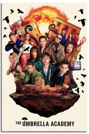 PAMVINT The Umbrella Academy Canvas Prints TV Movie Poster Family Poster Poster Wall Art For Home Office Living Room Decorations Unframed 18"x12"