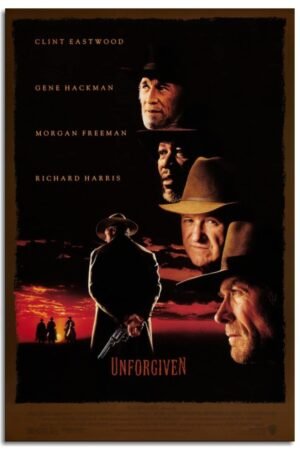 PAMVINT Unforgiven Wall Art Movie Poster Canvas Prints Poster For Home Office Living Room Decorations Unframed 36"x24"