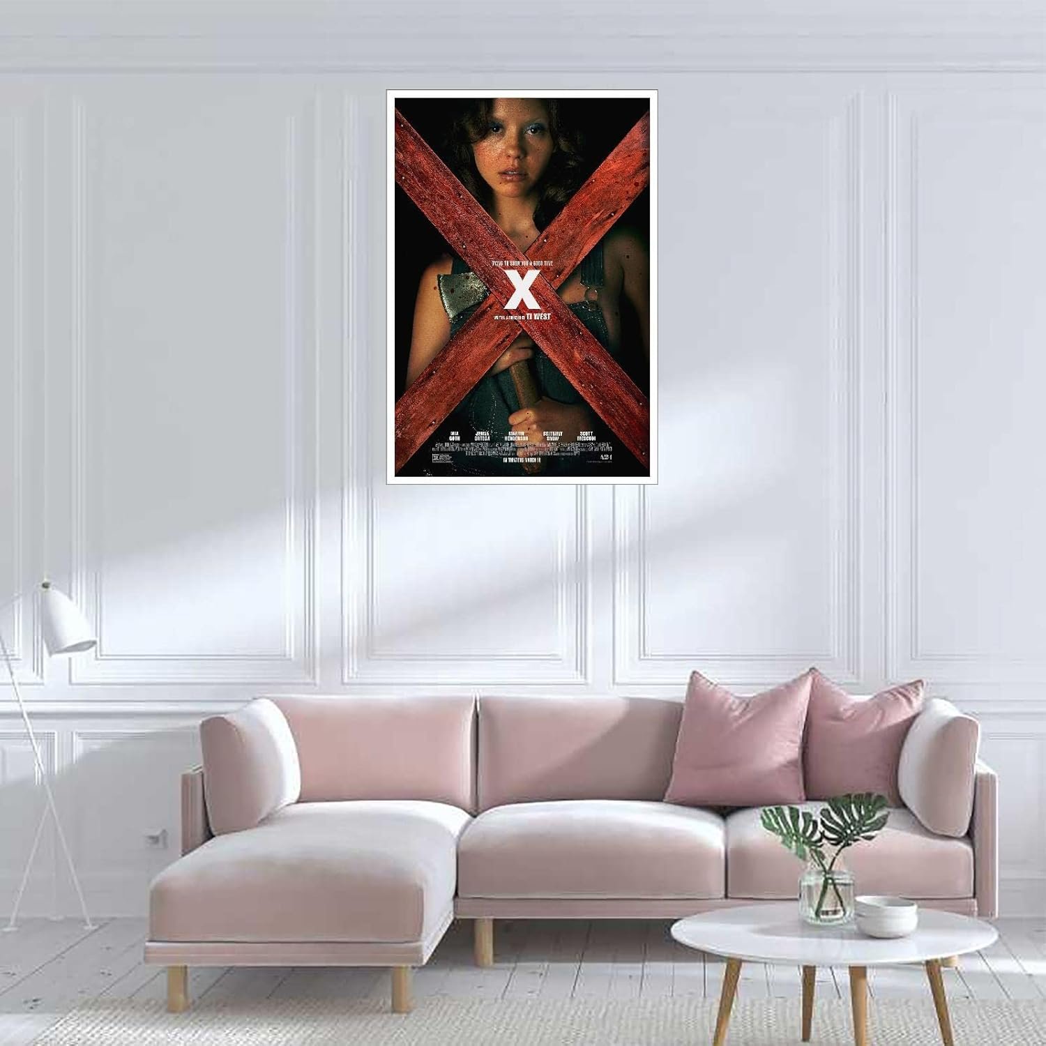 PAMVINT X Mia Goth Poster Pearl Canvas Prints Wall Art For Home Office Cinema Dorm album cover Decorations Unframed 18"x12"