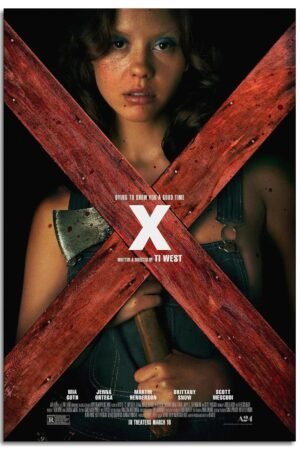 PAMVINT X Mia Goth Poster Pearl Canvas Prints Wall Art For Home Office Cinema Dorm album cover Decorations Unframed 18"x12"