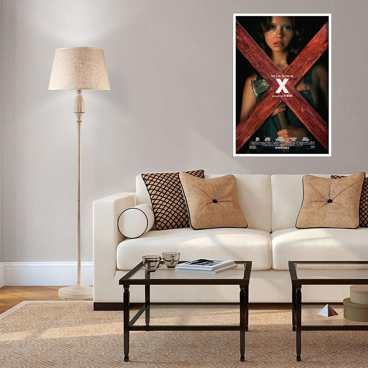 PAMVINT X Mia Goth Poster Pearl Canvas Prints Wall Art For Home Office Cinema Dorm album cover Decorations Unframed 18"x12"