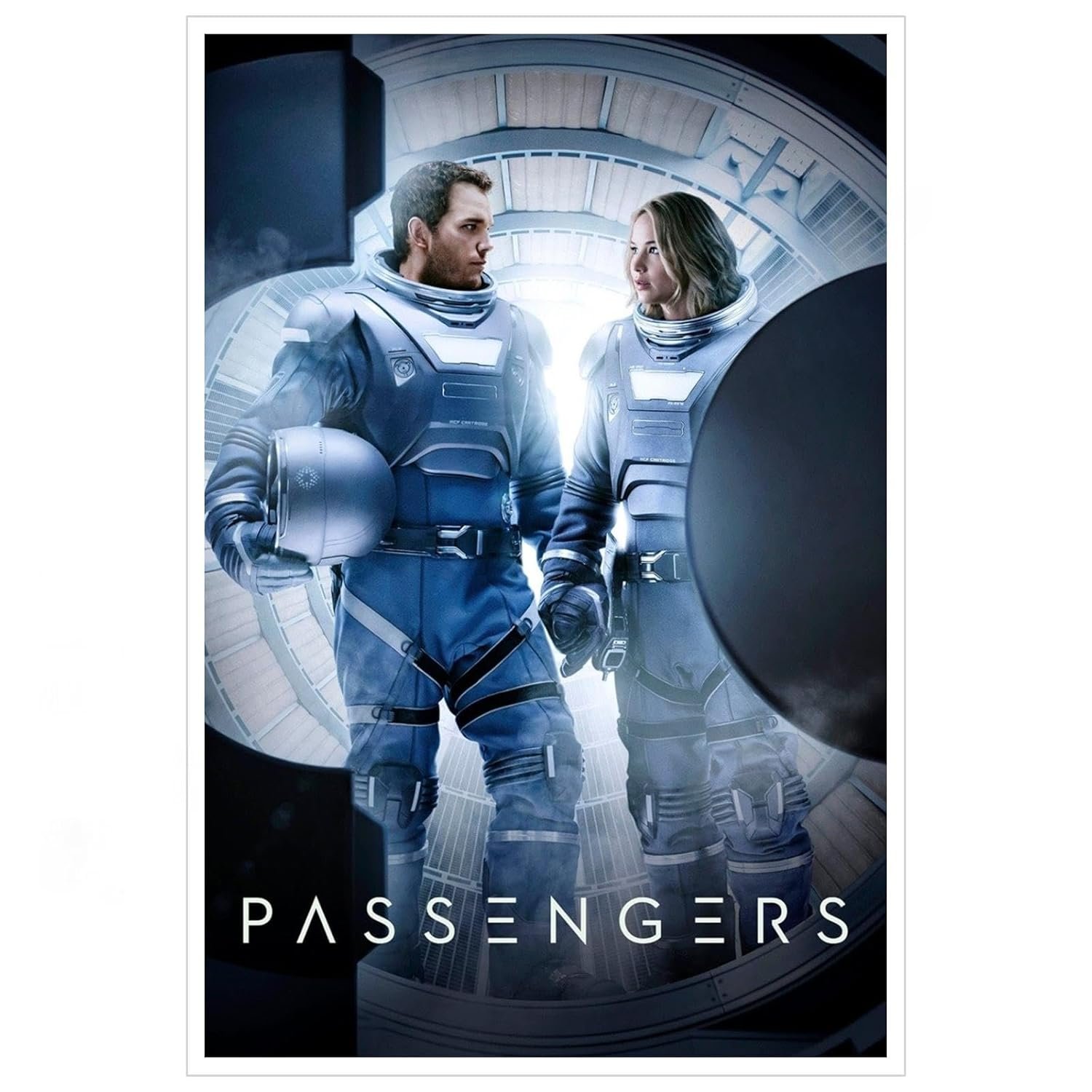 Passengers Movie Poster Canvas Prints Science Fiction Movies Space Adventures Poster Wall Art For Home Office Cinema Decorations Unframed 24"x16"