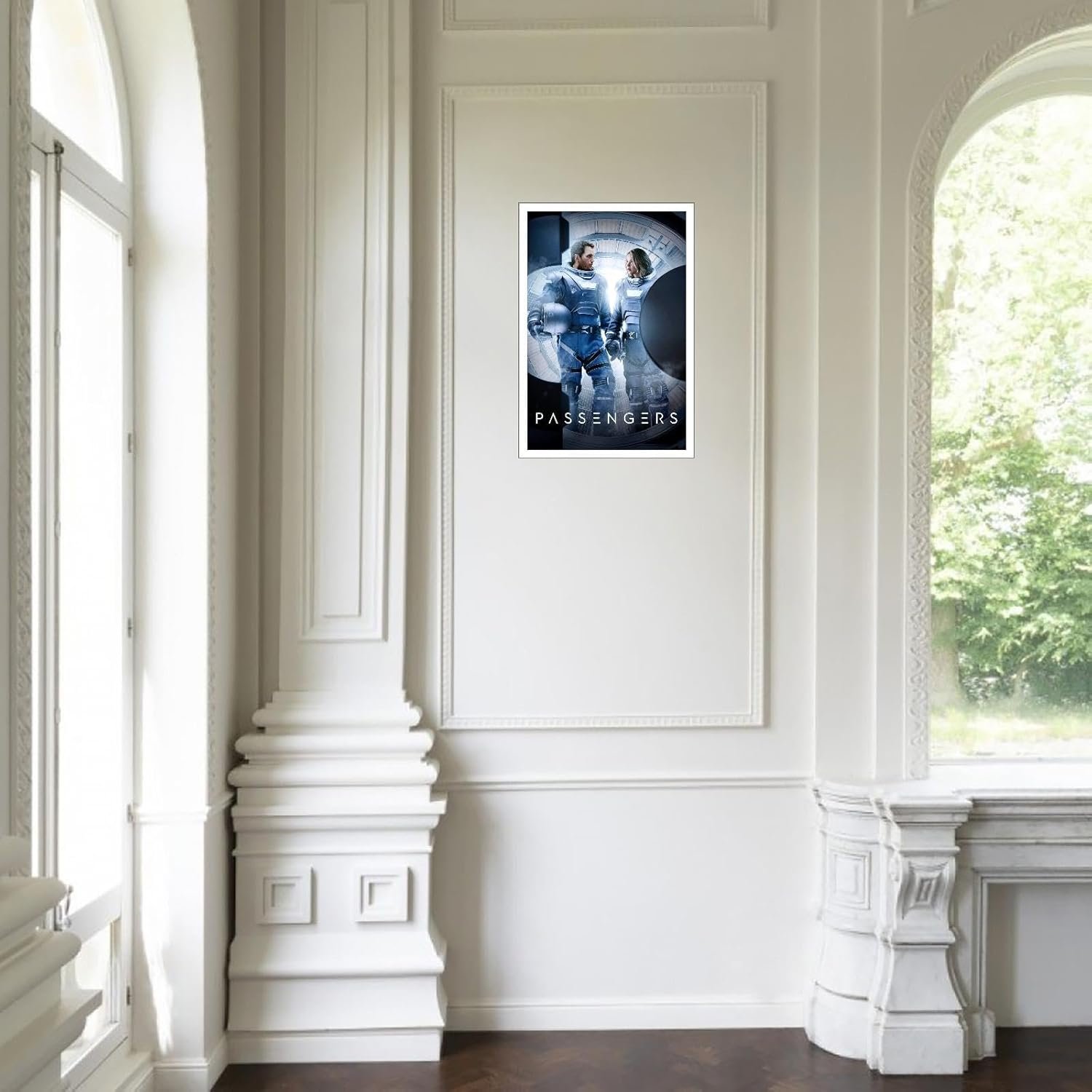 Passengers Movie Poster Canvas Prints Science Fiction Movies Space Adventures Poster Wall Art For Home Office Cinema Decorations Unframed 24"x16"