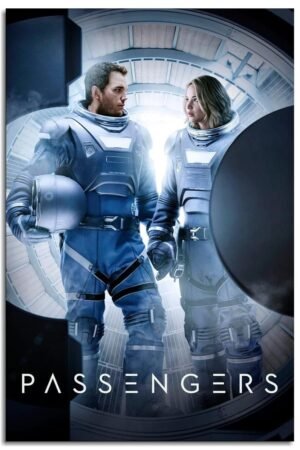 Passengers Movie Poster Canvas Prints Science Fiction Movies Space Adventures Poster Wall Art For Home Office Cinema Decorations Unframed 24"x16"