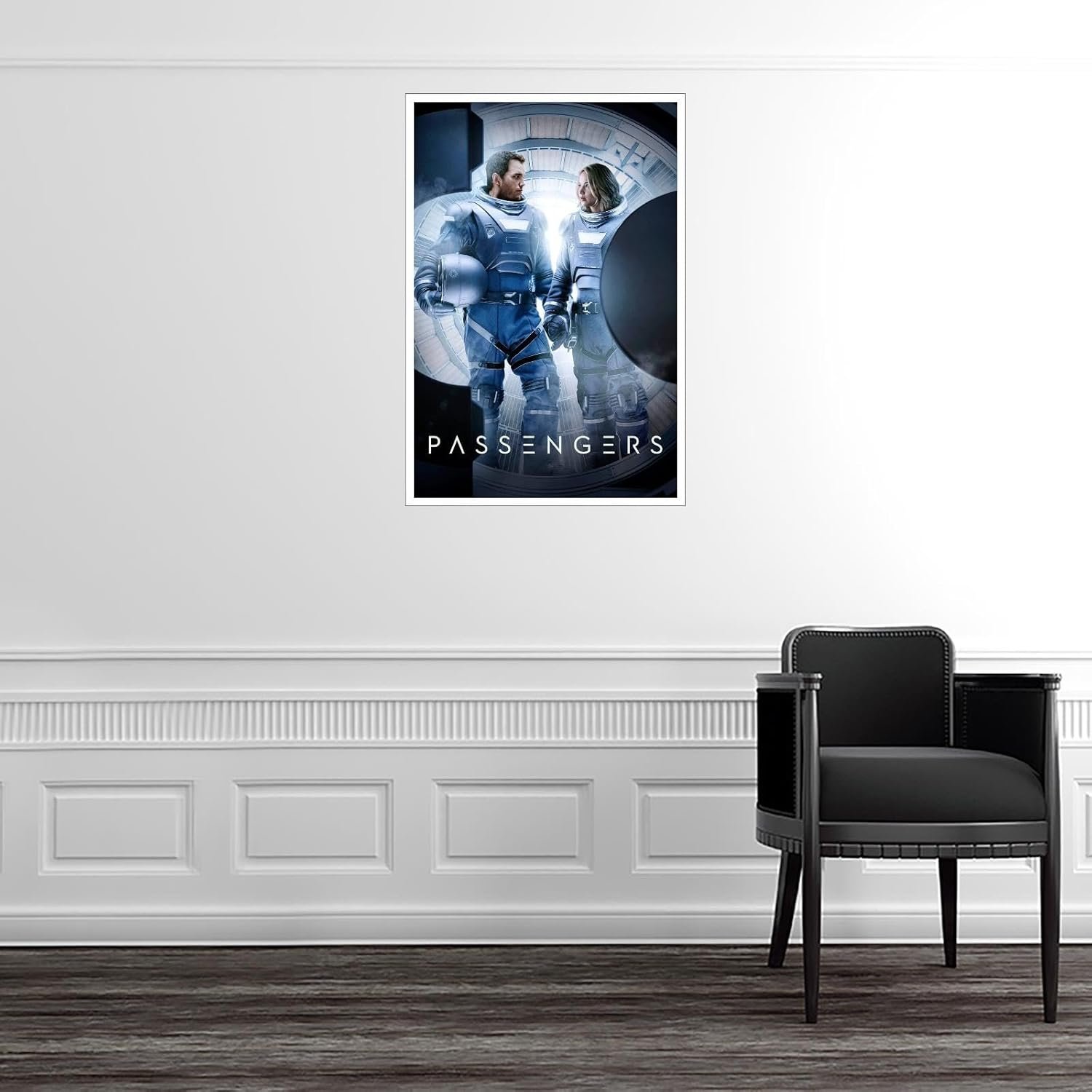Passengers Movie Poster Canvas Prints Science Fiction Movies Space Adventures Poster Wall Art For Home Office Cinema Decorations Unframed 24"x16"