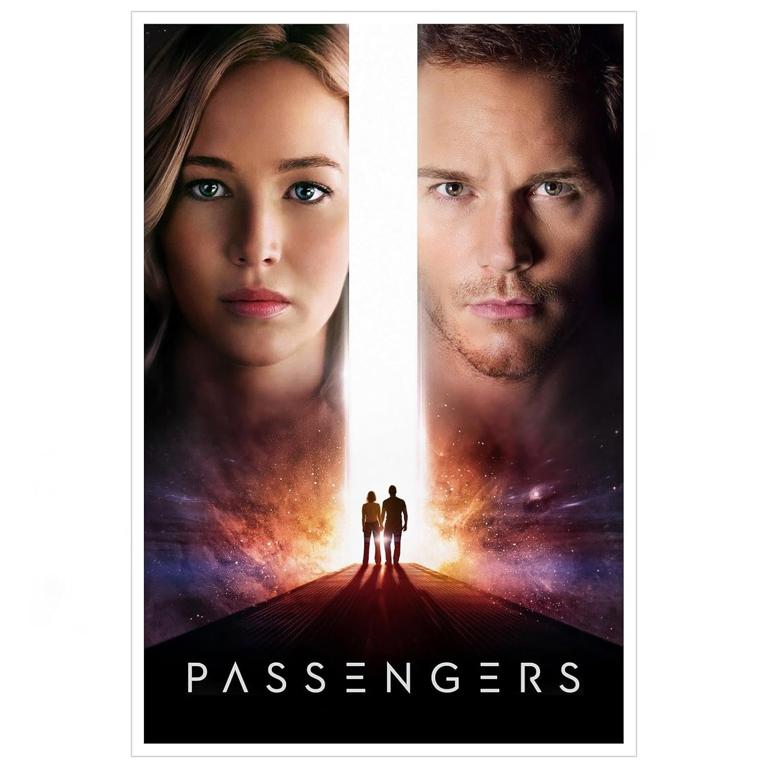 Passengers Movie Poster Science Fiction Movies Canvas Prints Adventures Poster Wall Art For Home Office Bedroom Decorations Unframed 24"x16"